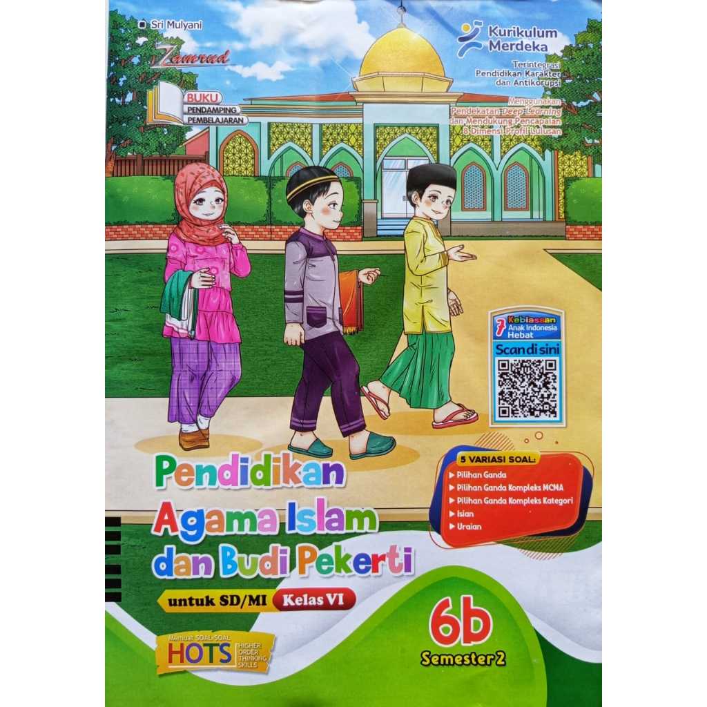 BUKU LKS PAI SD/MI KELAS 6 SEMESTER 2 KURIKULUM MERDEKA 2025-2026 ZAMRUD