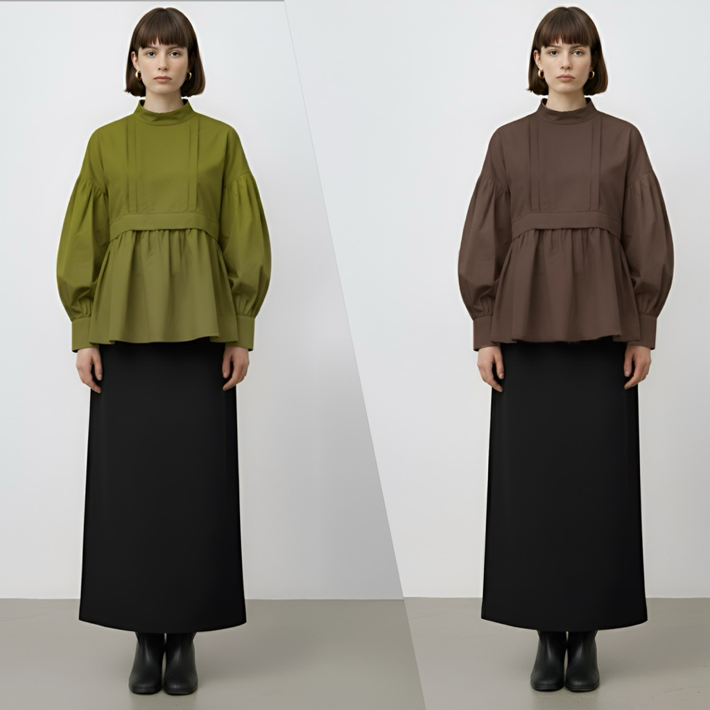 Itang Yunasz RTW - Parmila Pleated Vest Blouse