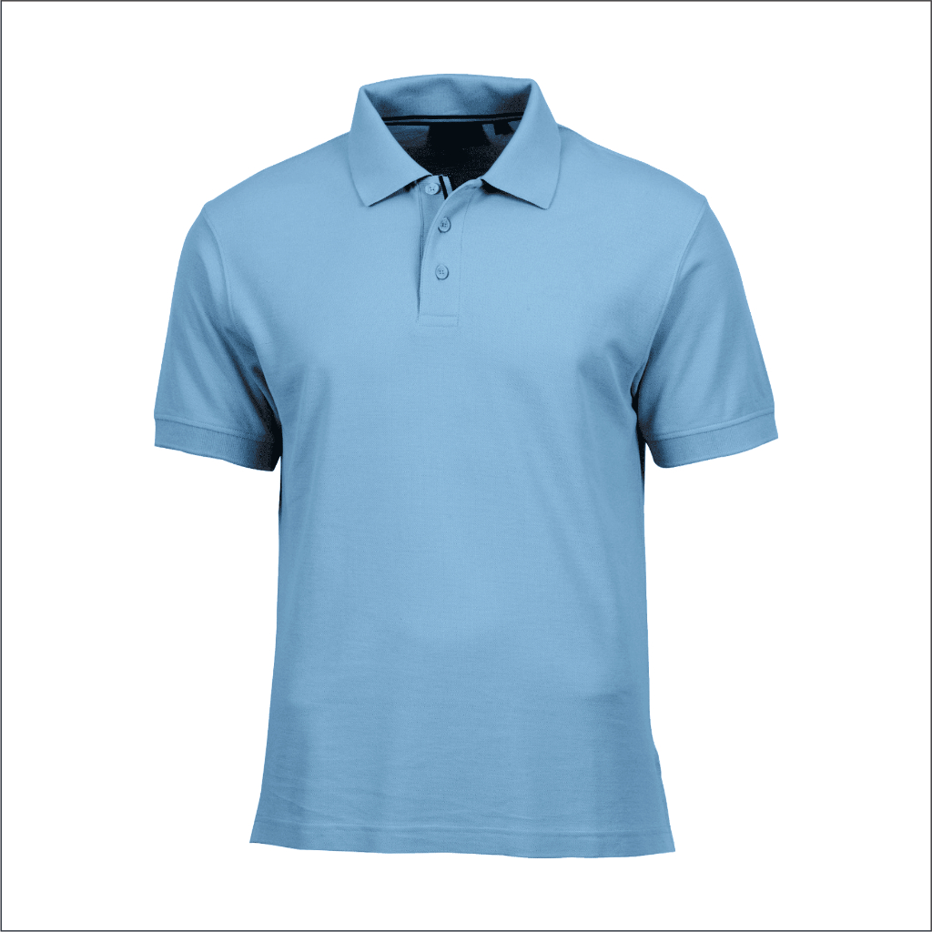 KAOS POLO PRIA PREMIUM PENDEK - WARNA BIRU MUDA - AWESAM