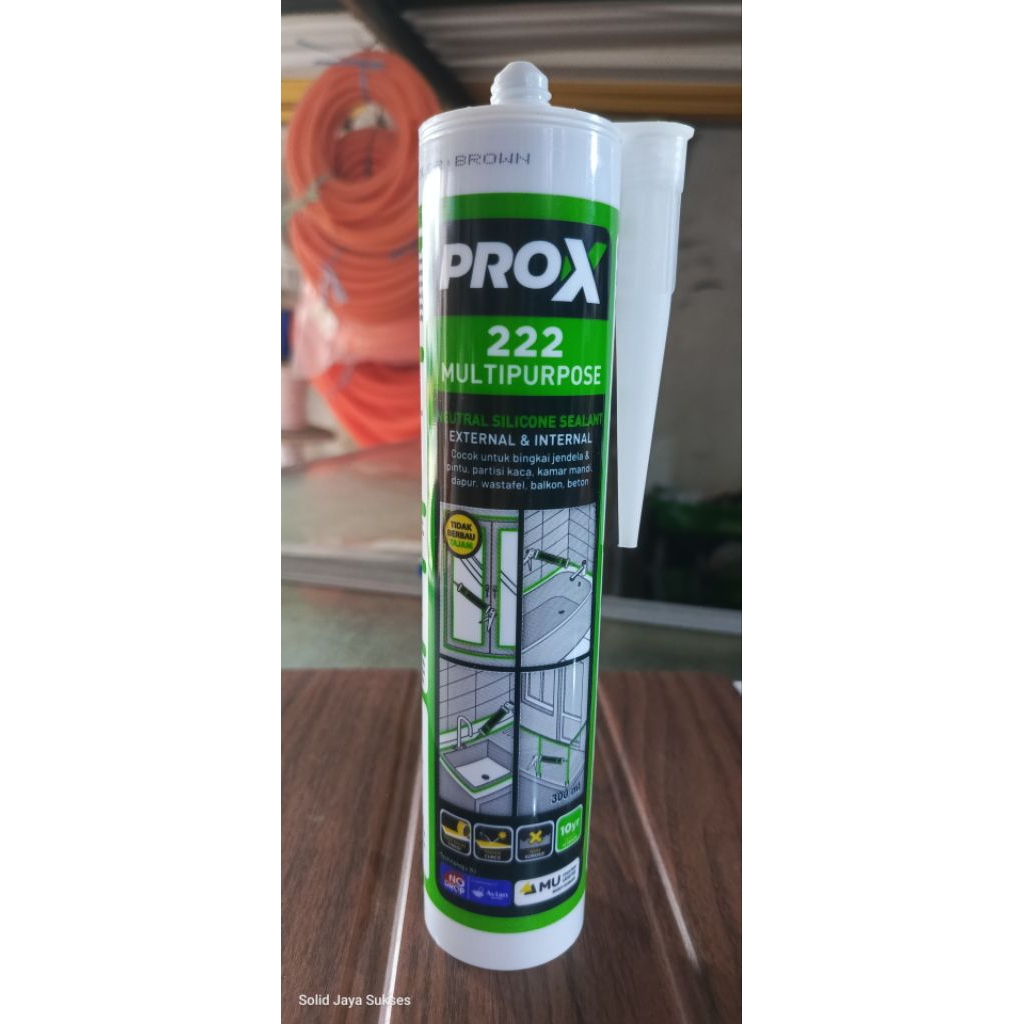 Coklat / Brown Netral Silicone Sealant PROX 222 Multipurpose 300ml