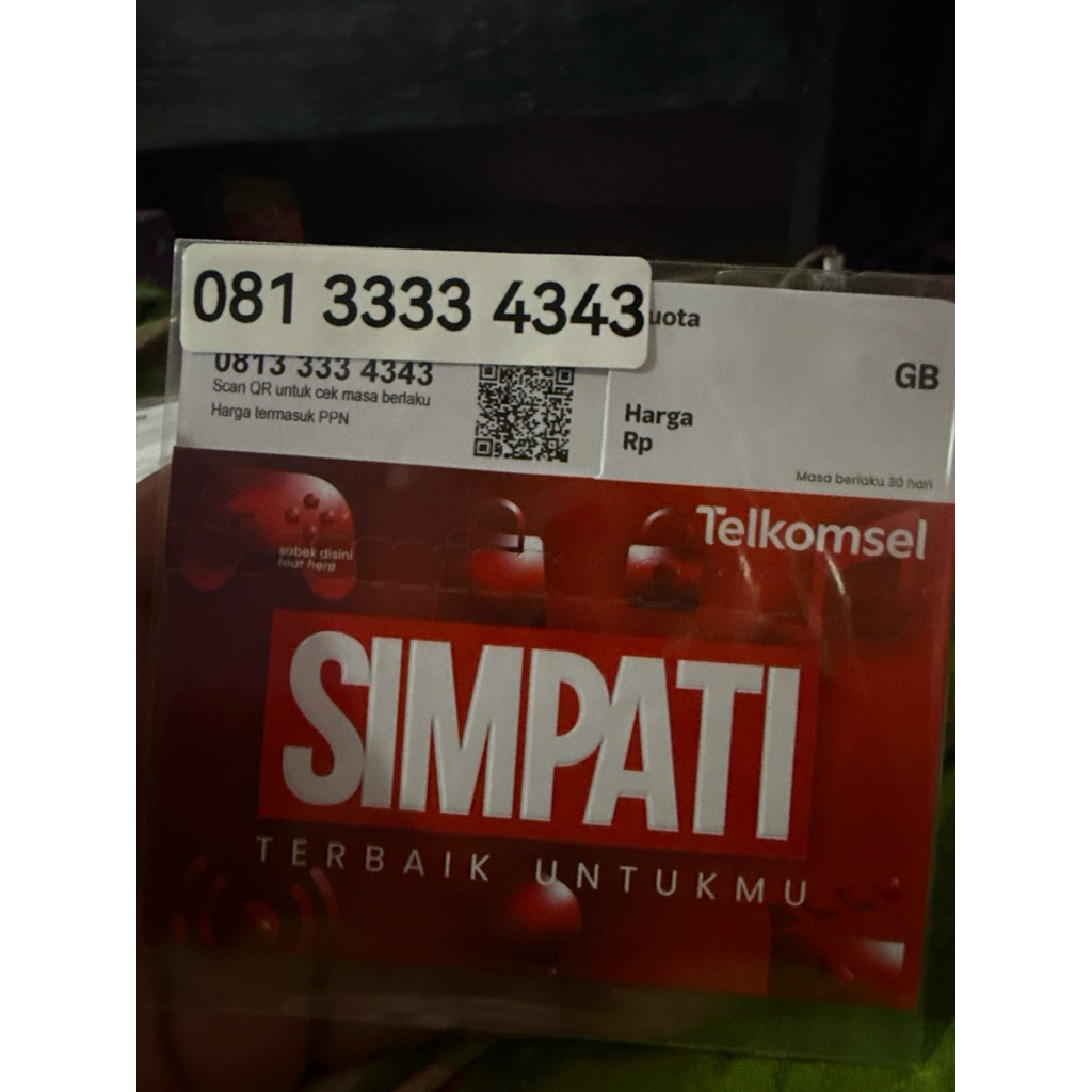 Nomor cantik Telkomsel Simpati kartu perdana Simpati cantik 11digit 11 digit 13 133 1333 13333 33 33