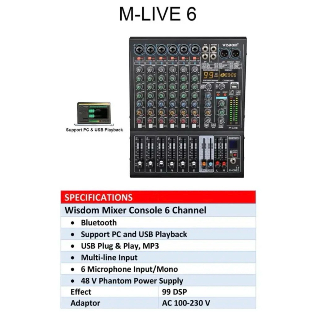 Mixer Wisdom M-LIVE 6 Original