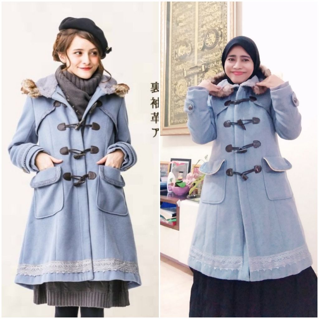 Coat woll Axes femme