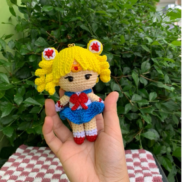 Sailormoon Amigurumi-Sailormoon Crochet-Sailormoon Rajut-Bagcharm-Gantungan Tas