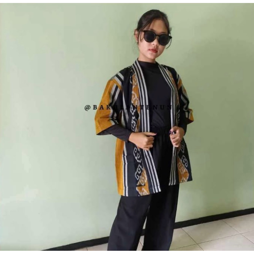 Kimono Outer Pria Tenun/Blazer Pria