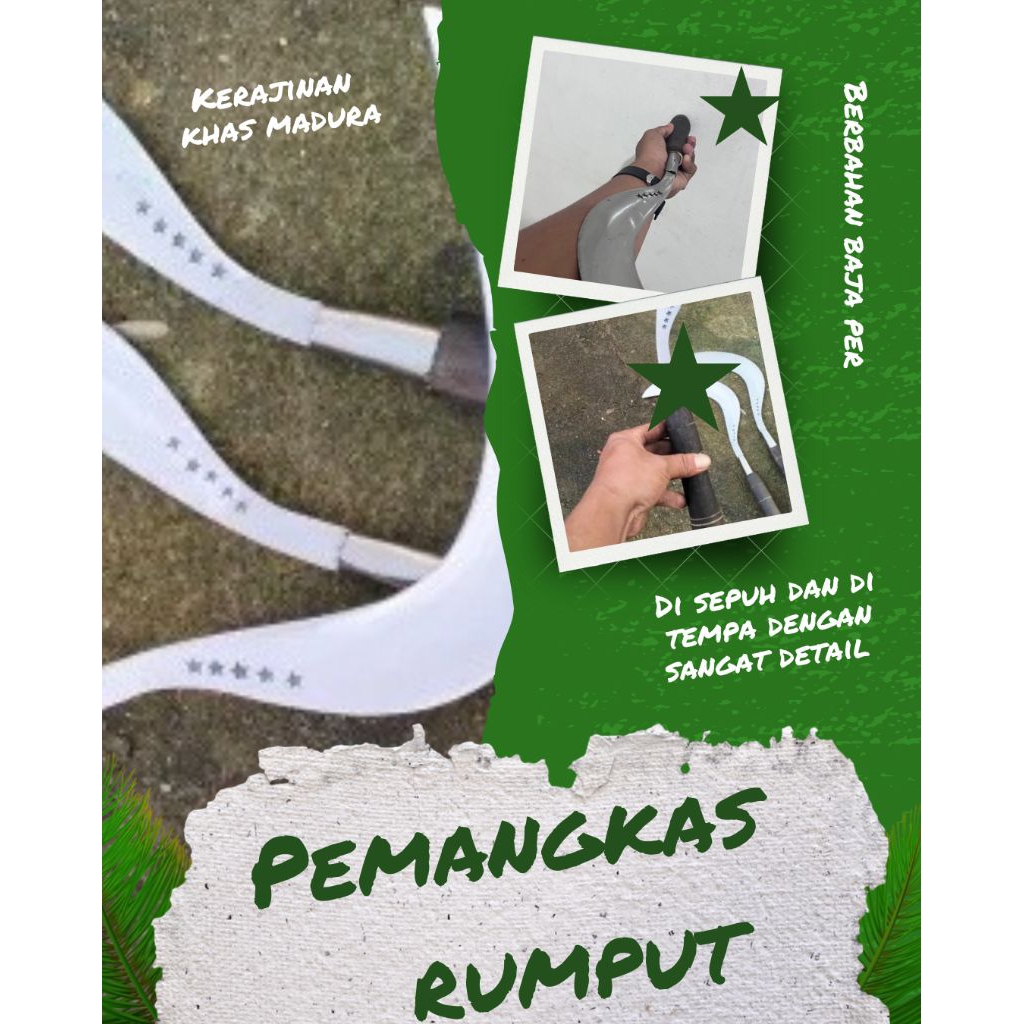 Kacong Madura paket 1 pcs SabitArit Rumput Free Pisau Dapur