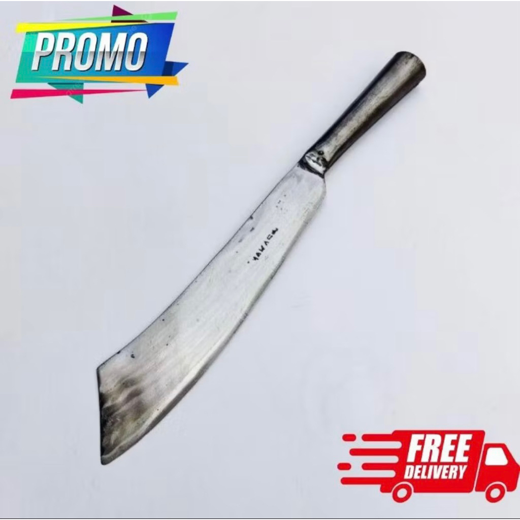 Pisau Daging Baja Asli Panjang 43Cm /Pisau dapur panjang/Pisau Serbaguna/pisau Cacah Tulang