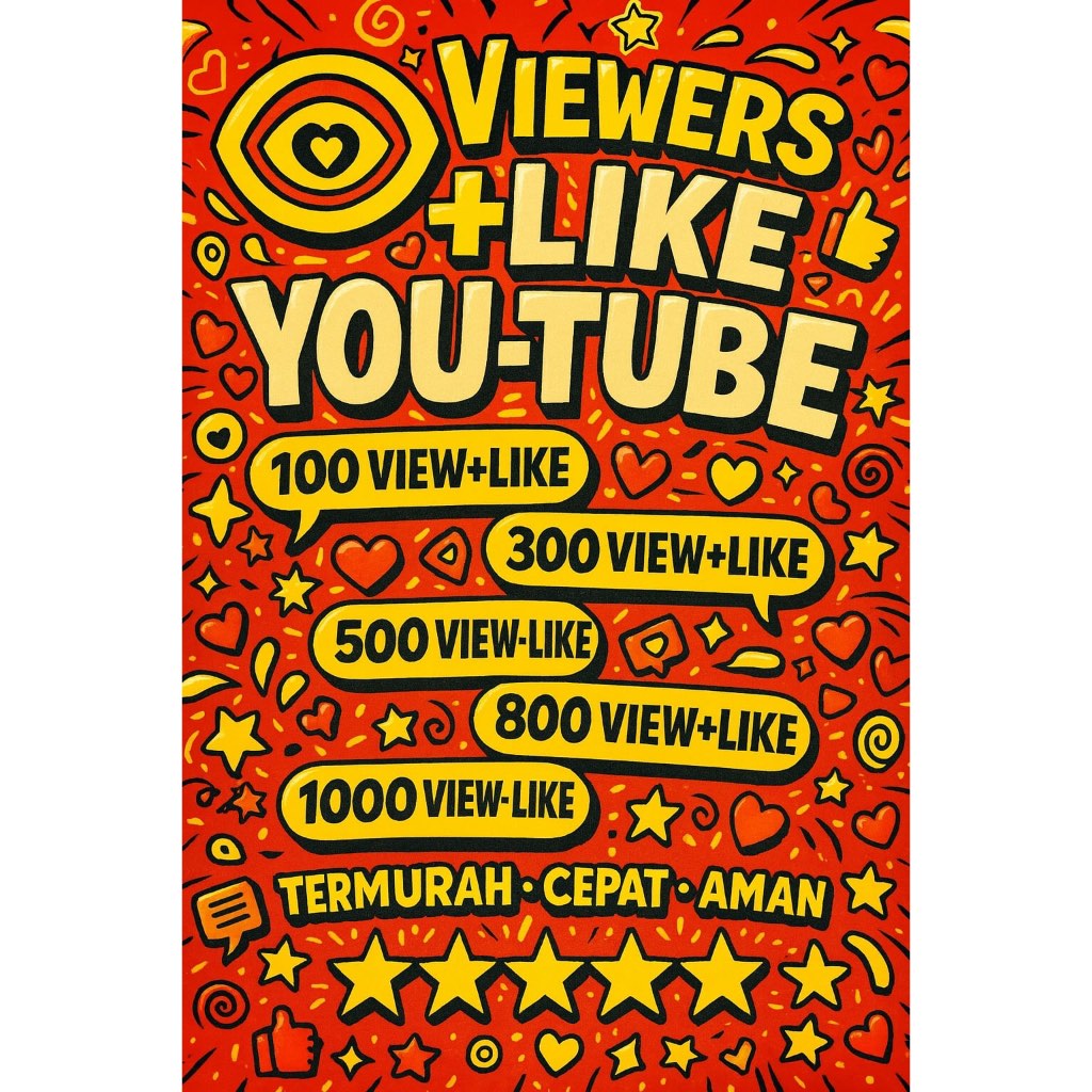 DISKON View Like Paket 1000 YouTube View Likes  Permanen Non Drop Organik Promo Viewer Like YouTube 