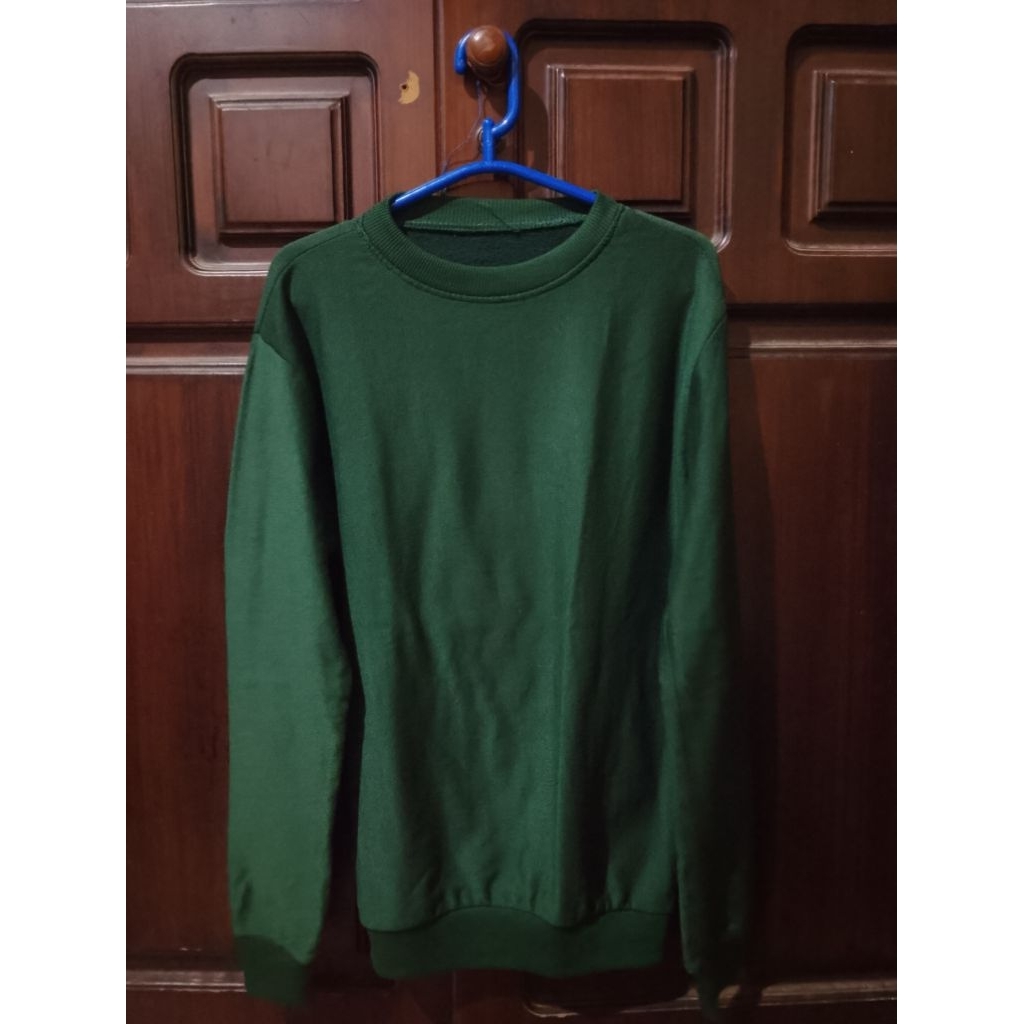 prelove sweater hijau botol, atasan hijau botol