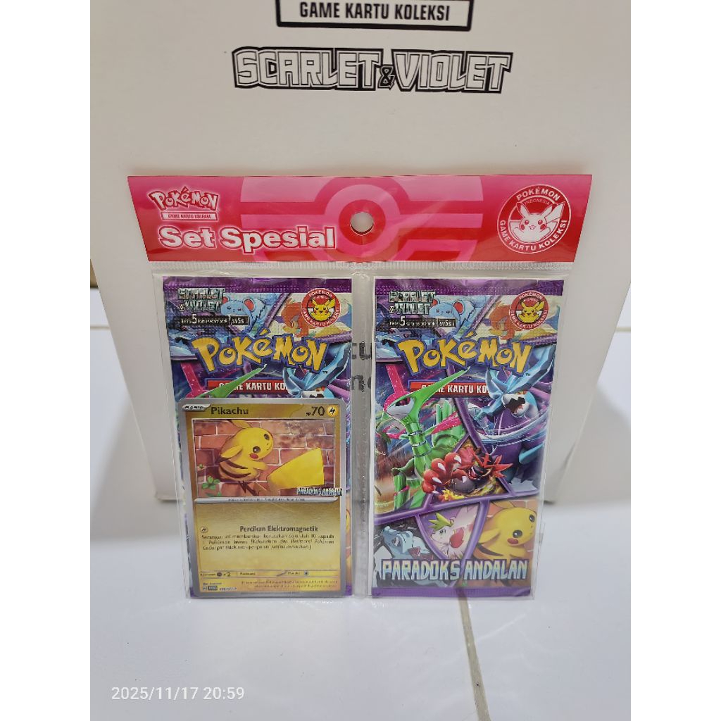 Set Spesial Paradoks Andalan Promo Pikachu Holo Rare