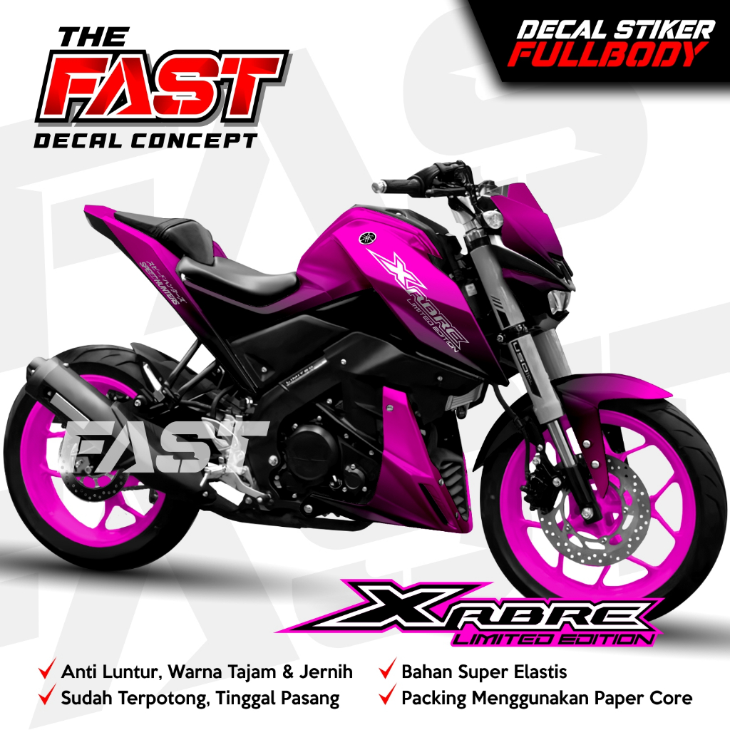 Stiker Decal Full Body Xabre 150 Terbaru Motif Bunglon Simpel Striping Variasi Motor Xabre Fullbody 