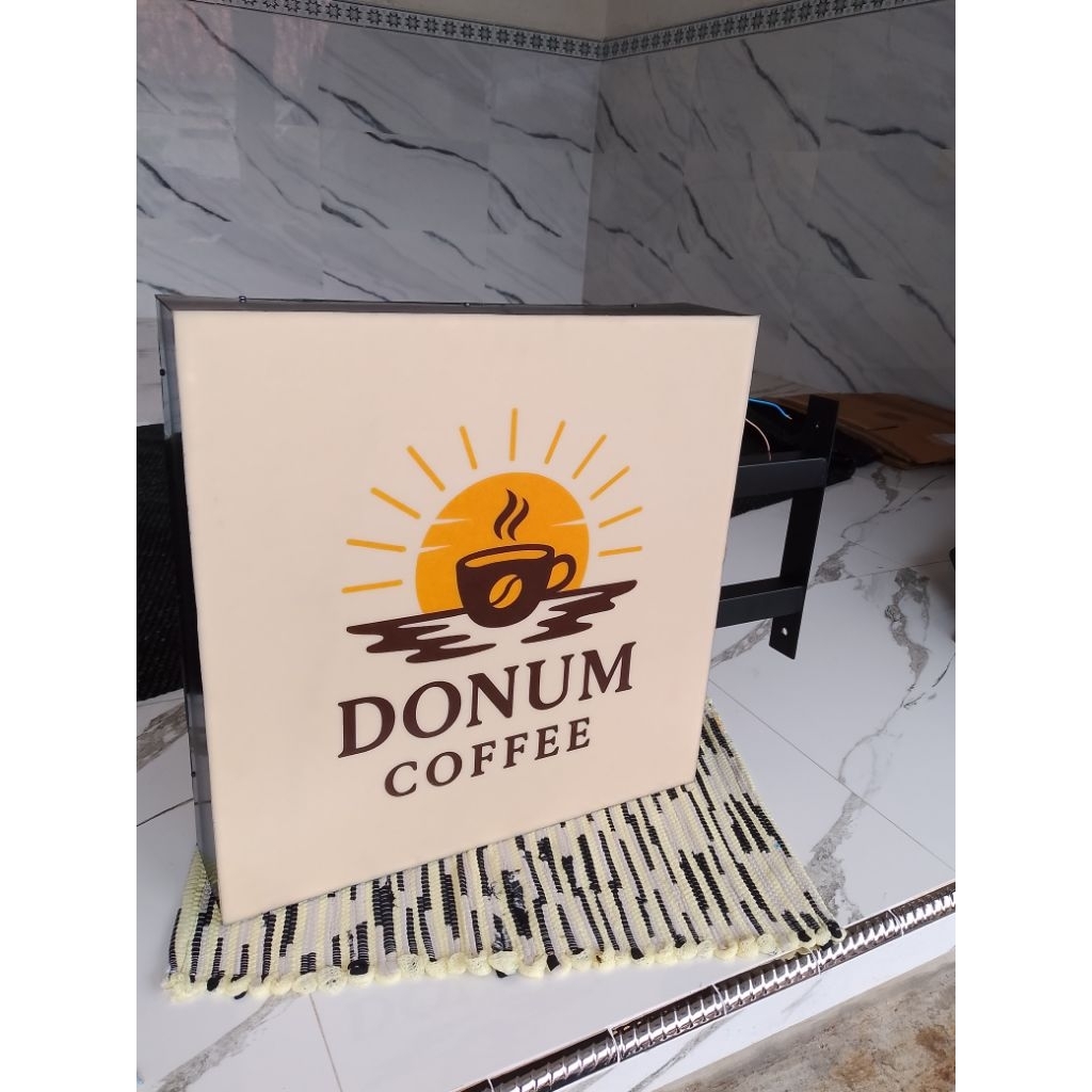 Neon Box Persegi Panjang Full Akrilik  Custom Desain Usaha