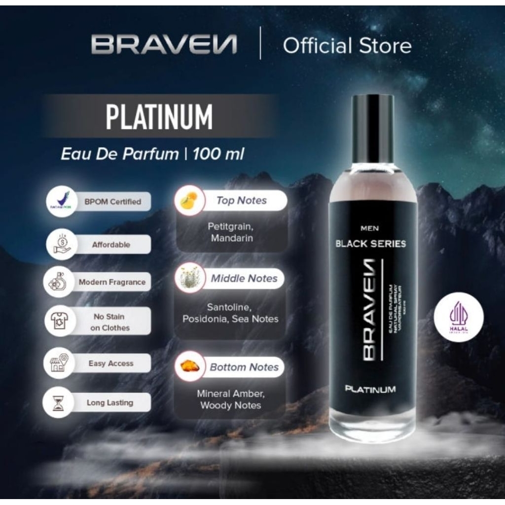 BRAVEN MEN BLACK SERIES PARFUM 100ML - PARFUM BRAVEN MEN