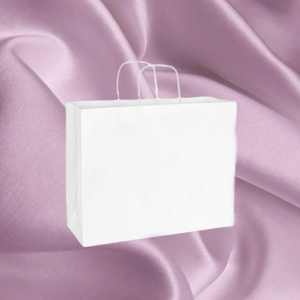 PAPERBAG XXL KRAFT PUTIH POLOS 43X13X35 / PAPERBAG KRAFT PUTIH POLOS / PAPERBAG JUMBO PUTIH POLOS / 