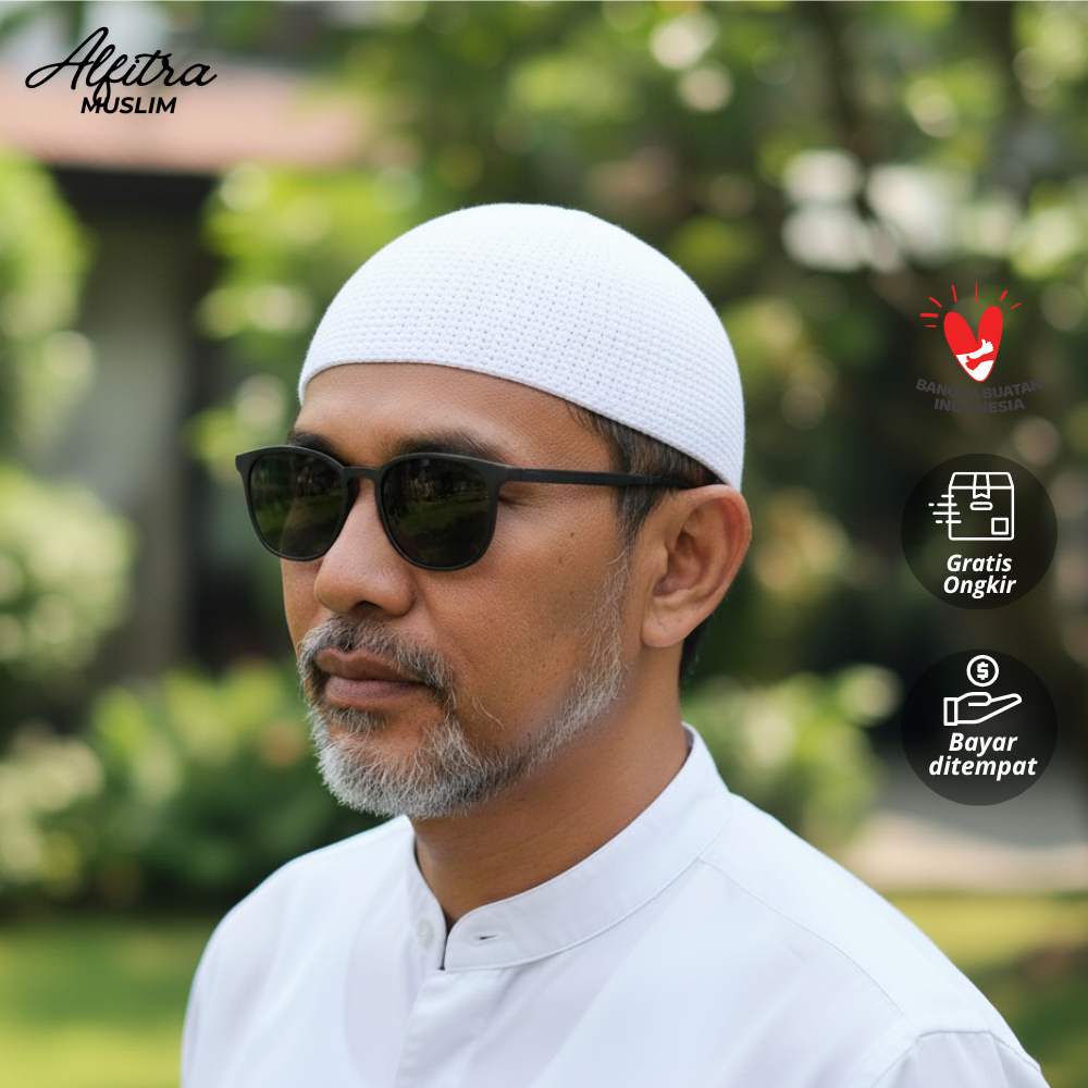 Peci Rajut Yaman Dewasa Warna Putih