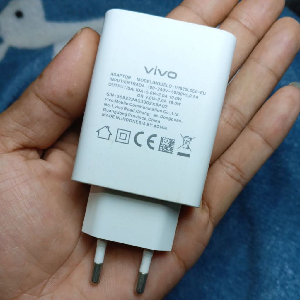 batok charger Vivo fast charging 18 Watt original copotan