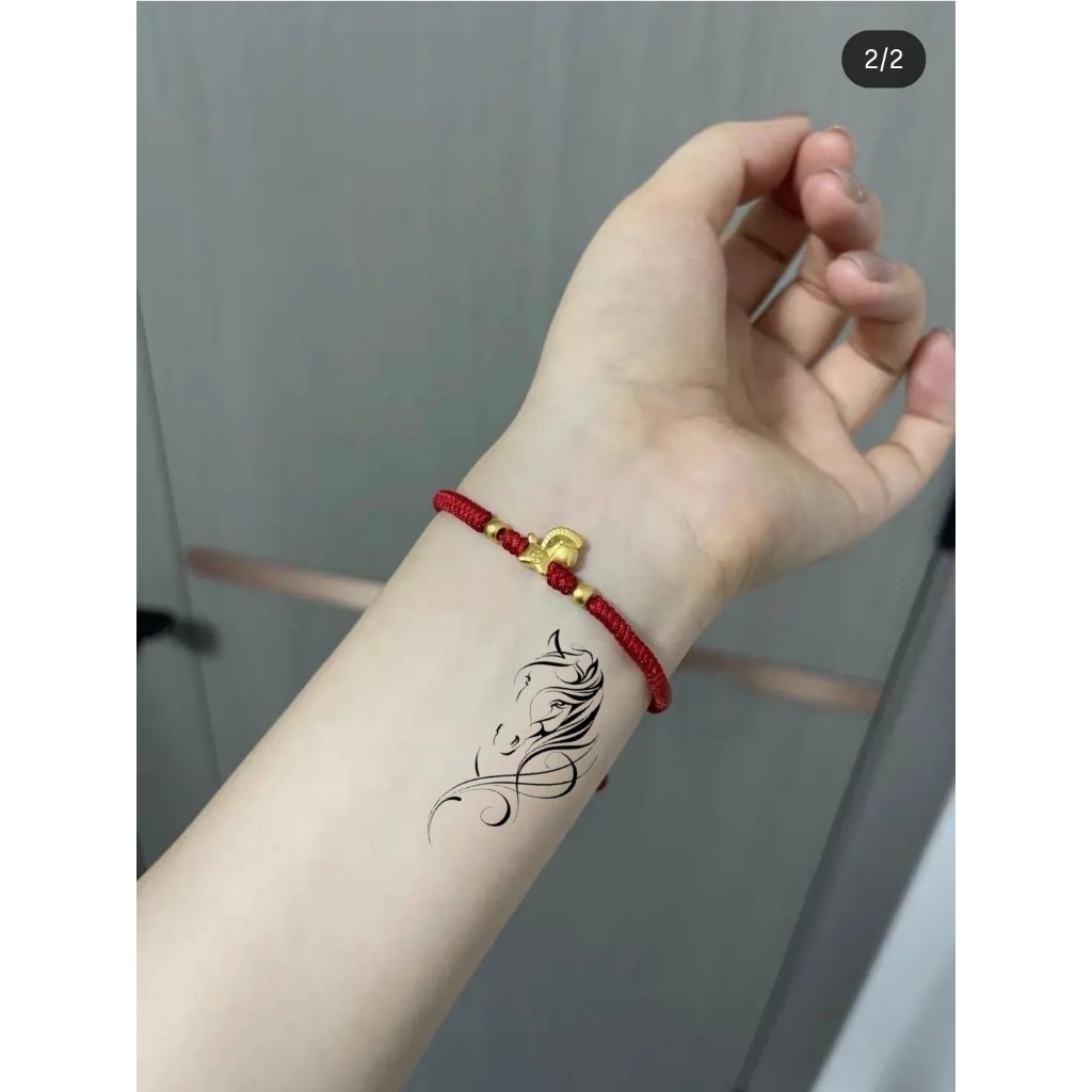 MELDY SHOP ~ gelang tali merah tahun Shio kuda as 24k 999 kado murah elang tali cina keberuntungan b