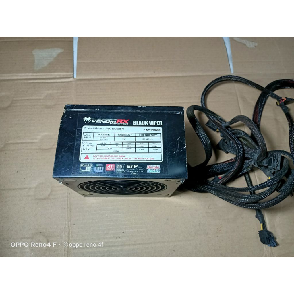 POWER SUPPLY VENOM RX BLACK VIPER 400WATT SECOND NORMAL