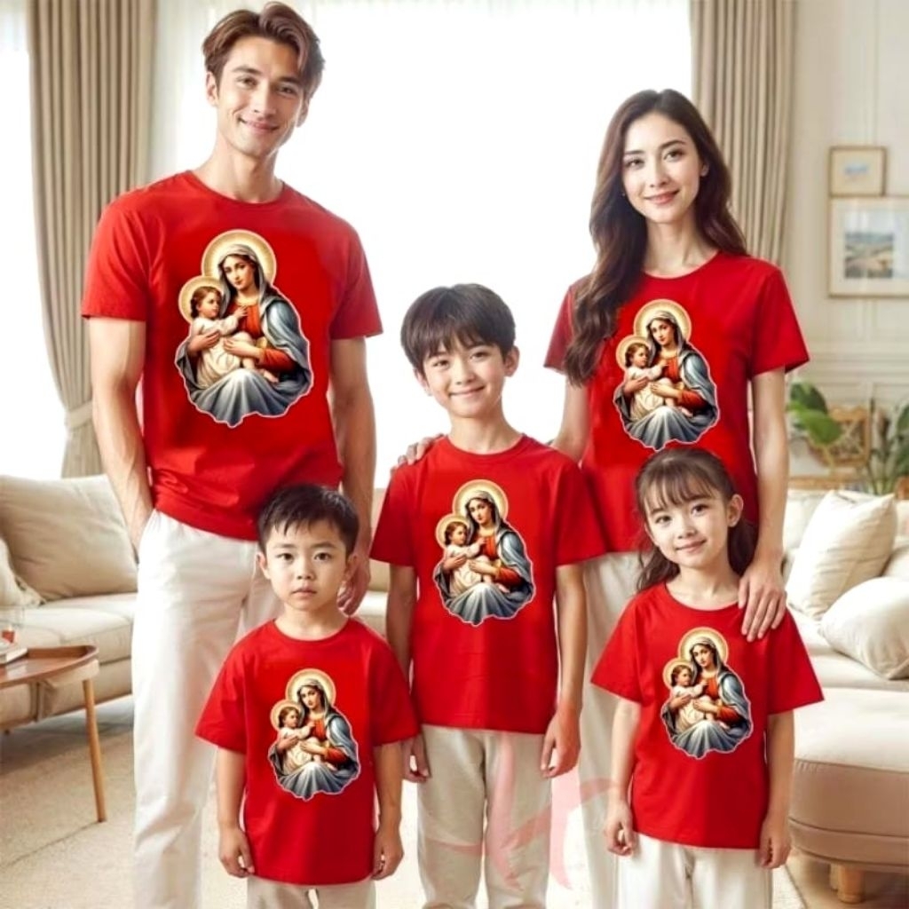 Kaos Rohani Bunda Maria Harga Satuan Atasan Baju Oblong Lengan Pendek