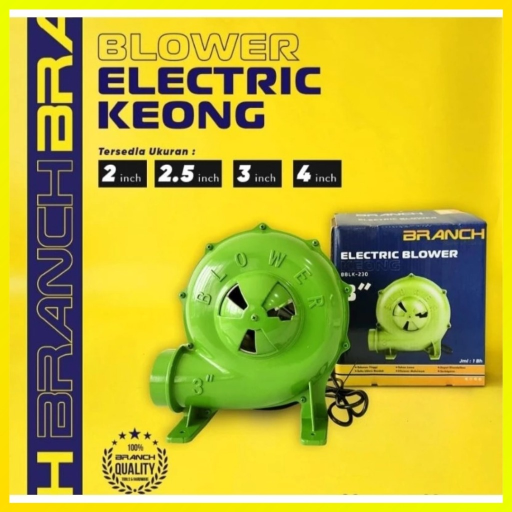 Blower Electric Keong Hijau Branch Original 80 Watt - 370 Watt - Alat Tiup Udara Industri