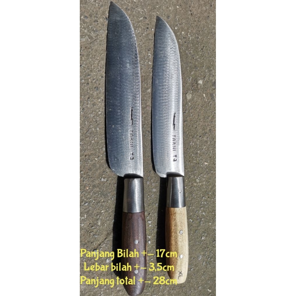 Pisau dapur kualitas premium baja asli tipis ukuran Kecil / Sedang ring tembus  cap panah TARNI TA j
