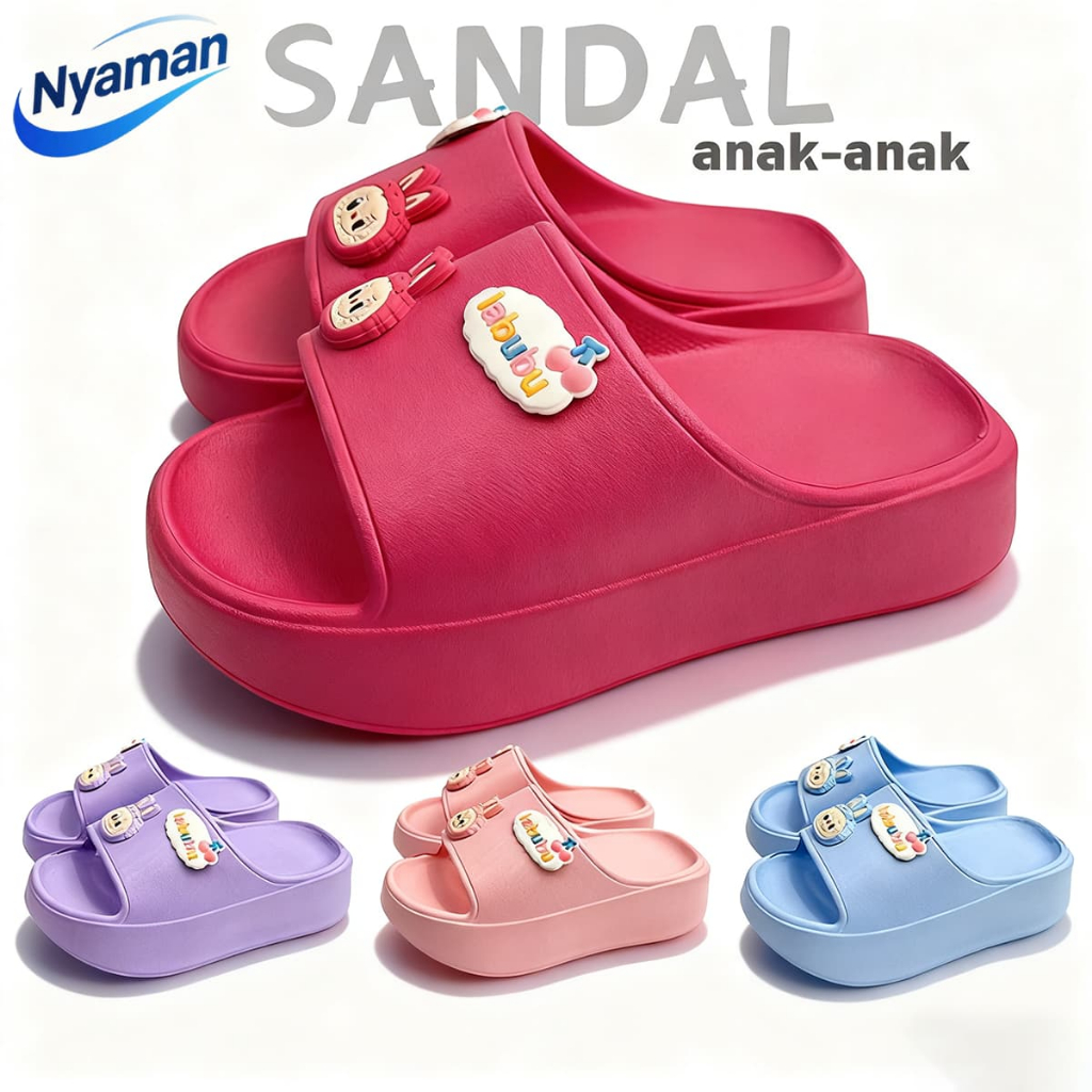 Model Bear Wanita Rumah Slipper Sandal Indoor Kartun Sandal Slop Jelly Karet