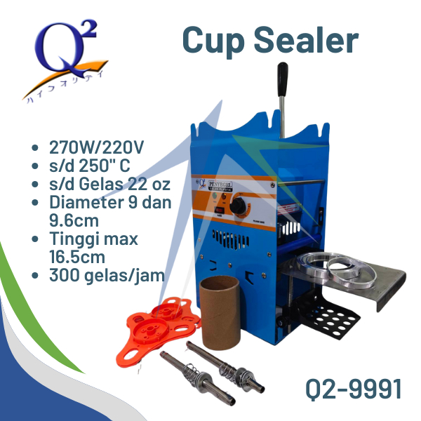 Mesin Cup Sealer / Pres Gelas Plastik 22 Oz Q2-9991 / 16 Oz Q2-8881