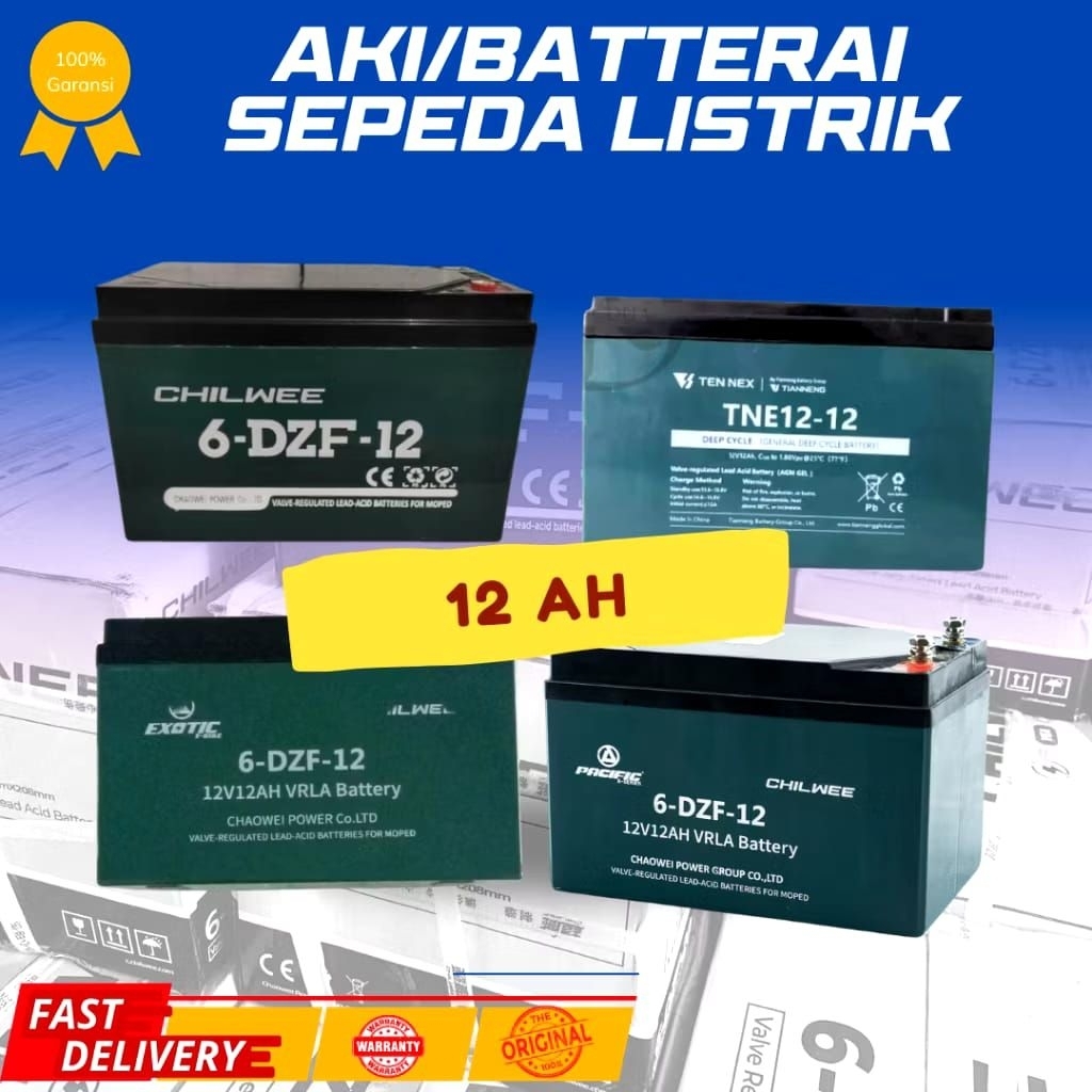 AKI SEPEDA LISTRIK/BATERAI/ACCU SEPEDA LISTRIK