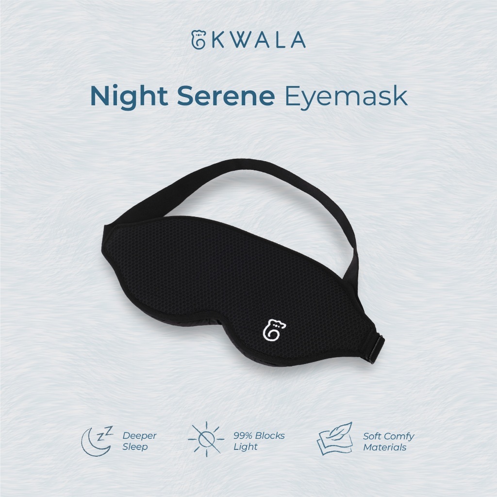 KWALA Night Serene 100% Gelap dan Nyaman | Penutup Mata Tidur | Eyemask | Sleeping Mask | Travel