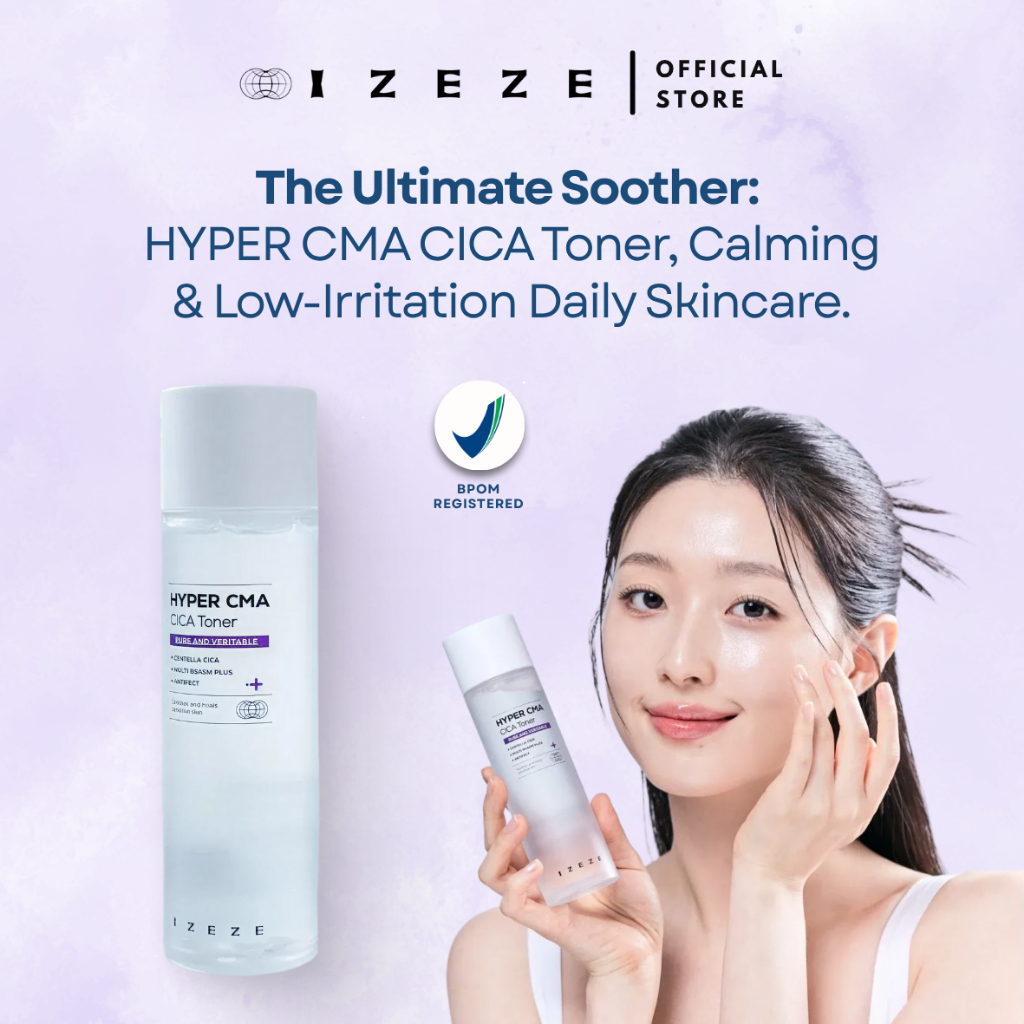 IZEZE Hyper CMA Cica Toner 150ml -  Soothing Toner untuk Redness & Acne-Prone Skin