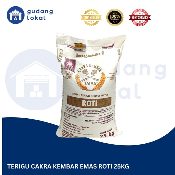 TERIGU CAKRA KEMBAR EMAS ROTI 25KG