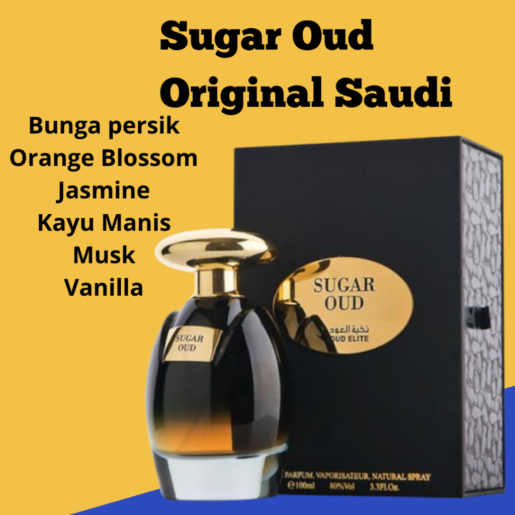 Parfum Sugar Oud /  Oud Elite 100ml for womem/ Parfum Sugar Oud Arab Saudi Spray Edp