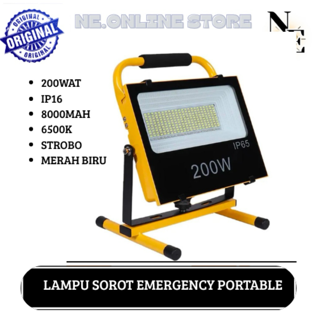 Lampu sorot emergency 200wat - lampu tembak portable 200wat