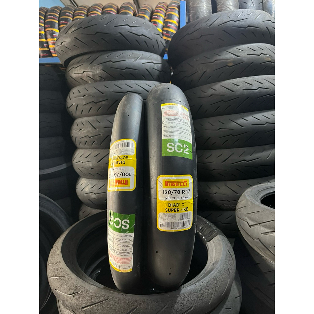 Promo  Pirelli Diablo superbike slick 120/70-17 dan 100/70-17 New