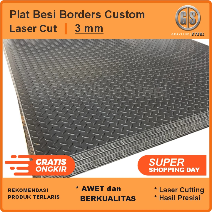 3 mm - Plat Besi Bordes - Custom Plat Besi Bordes
