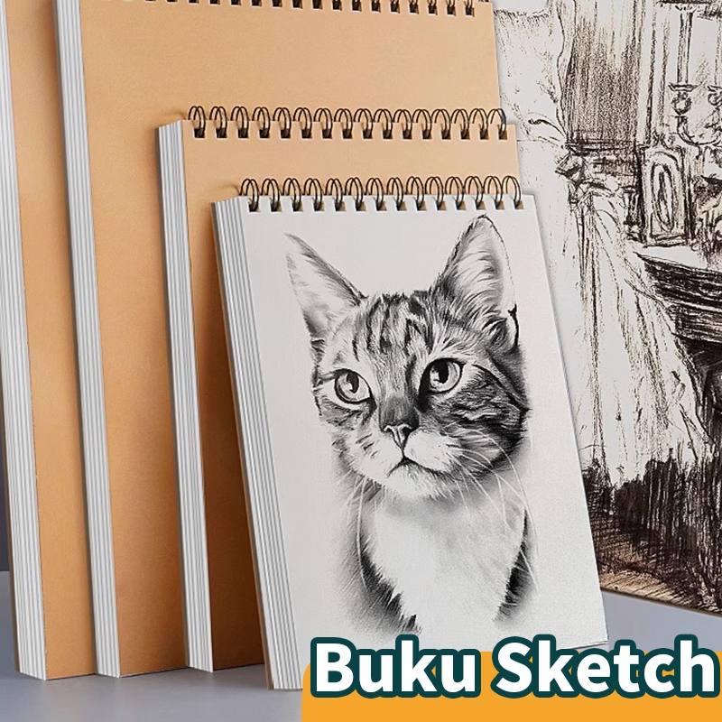 [READY STOCK] Buku Sketsa 160 GSM Kertas Tebal A4/A3 - Perlengkapan Sekolah Seni untuk Menggambar & 