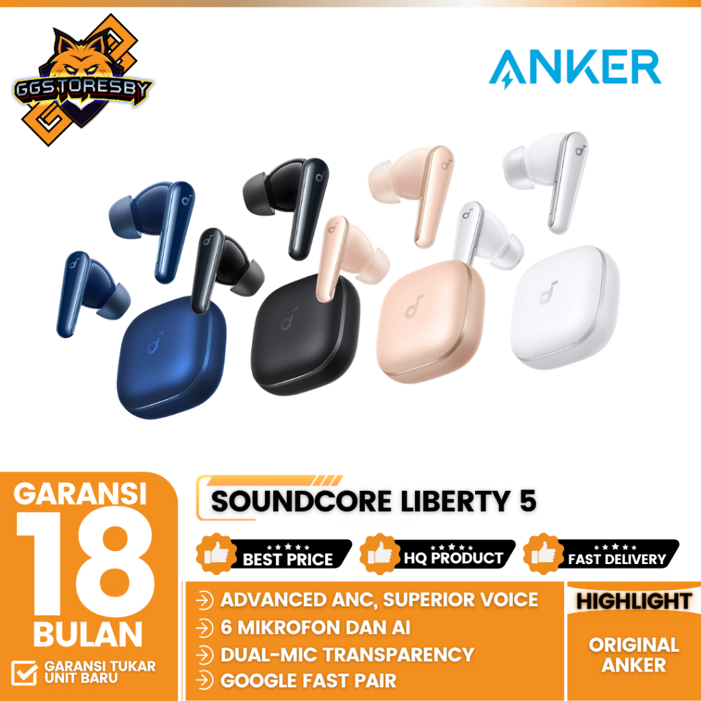 Soundcore Liberty 5 Anc By Anker Noise-Cancelling Wireless Earbuds - A3957