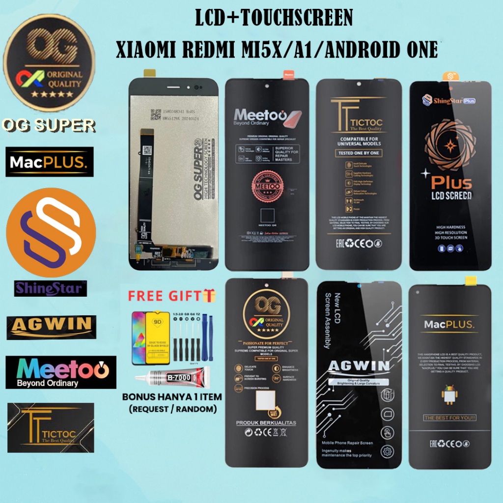 LCD + TOUCHSCREEN XIAOMI MI5X / A1 / ANDROID ONE FULL SET ORIGINAL