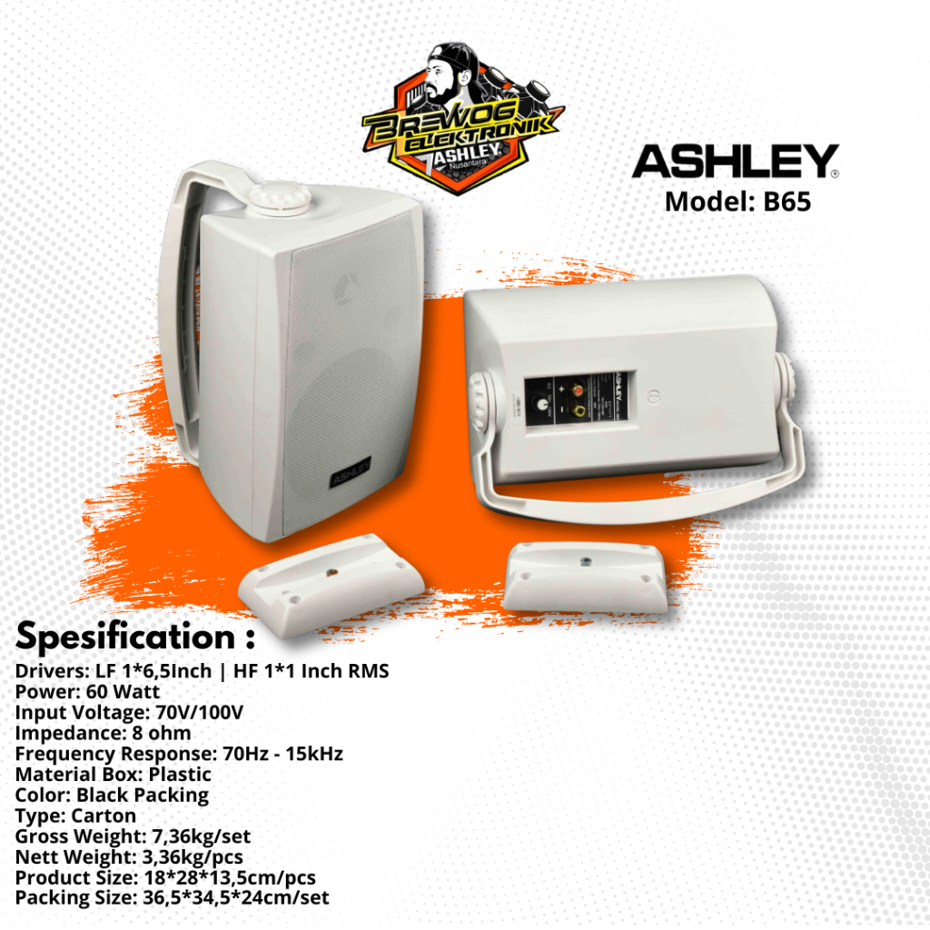 PASIF SPEAKER ASHLEY B65 PUTIH