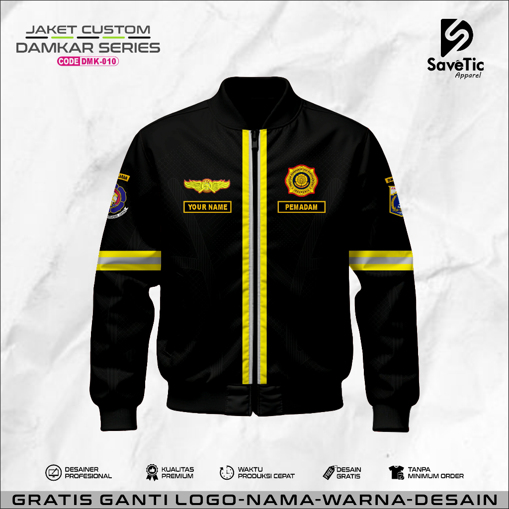 Jaket Damkar Full Printing Sublim/Jaket Custom Damkar/Hoodie/Bomber/Tracktop/Jaket Custom Pemadam Ke