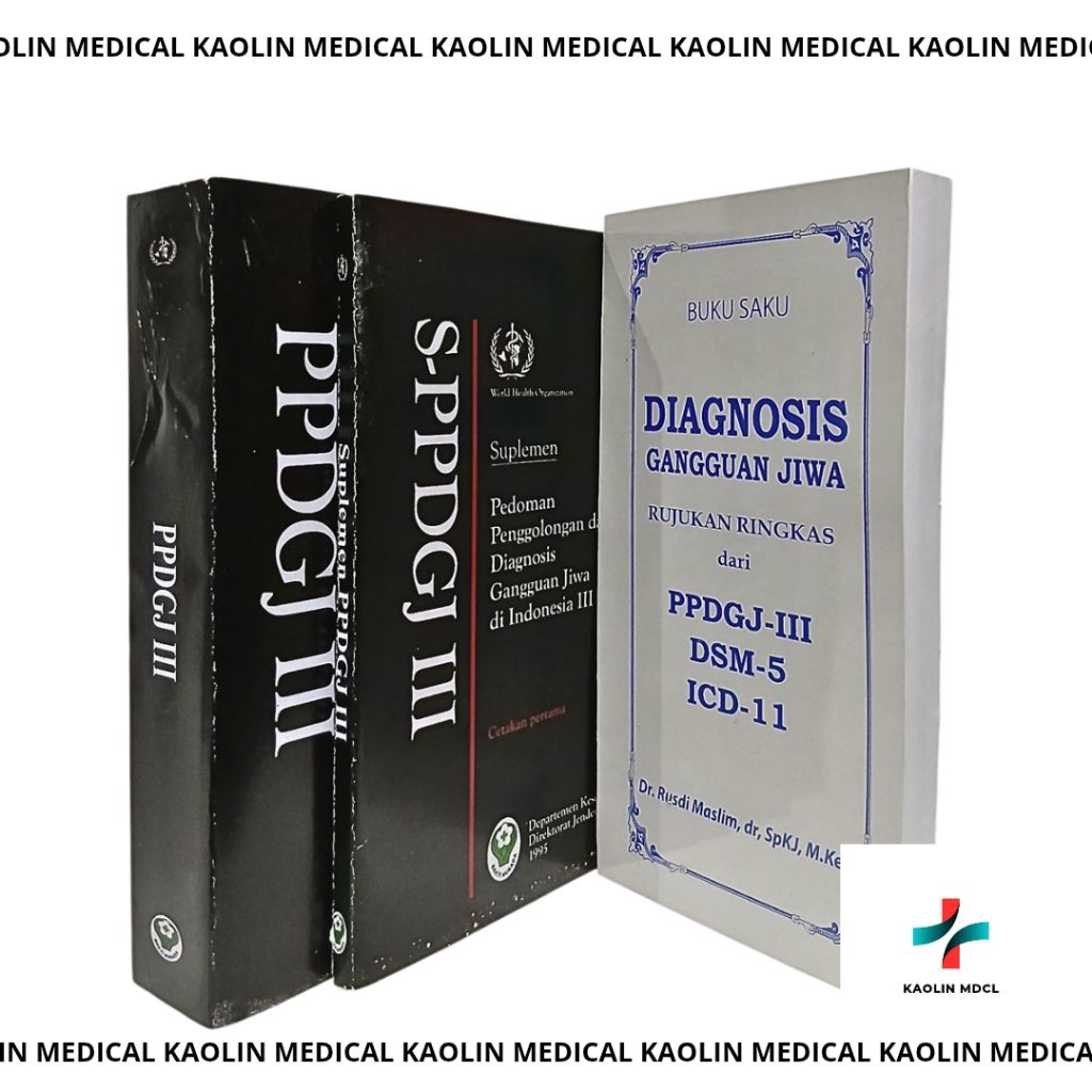 (SEPAKET 3 BUKU) BUKU SAKU DIAGNOSIS PPDGJ DSM-5 ICD-11 & PPDGJ III + S-PPDGJ III HITAM.