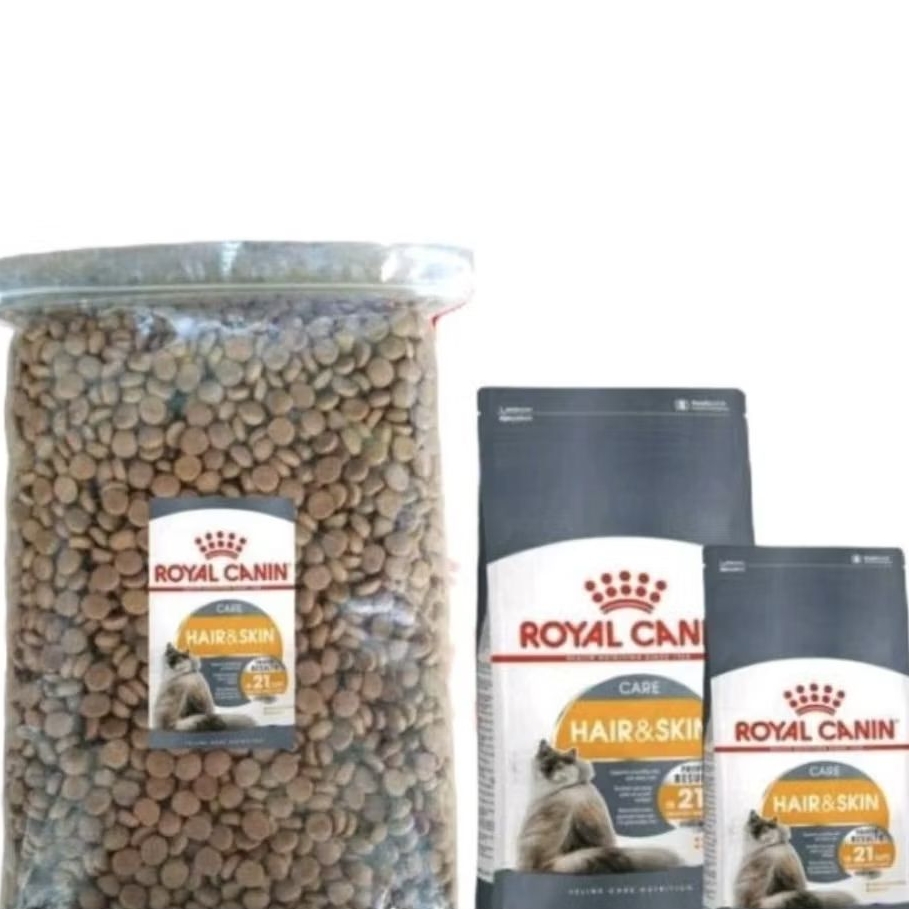 ROYAL,CANIN HAIR-AND,SKIN,KEMASAN,1KG.PLASTIK.