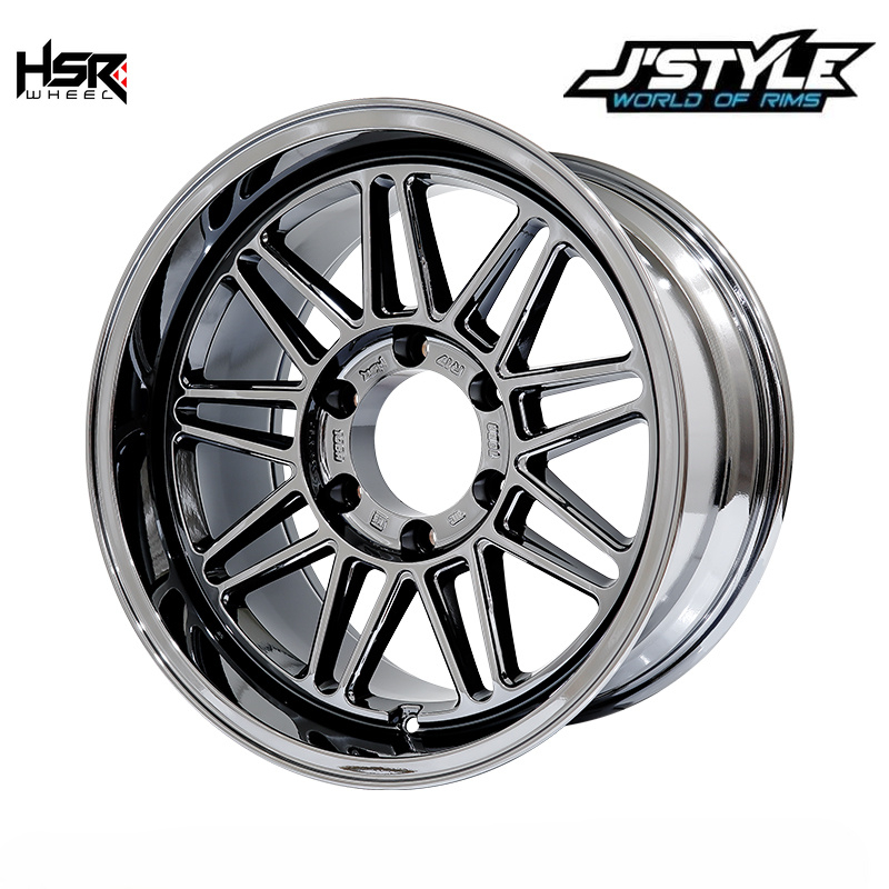 Velg mobil Pajero fortuner everest hummer triton hilux terrano dll HSR TOBA R17x9 BLACK CHROME