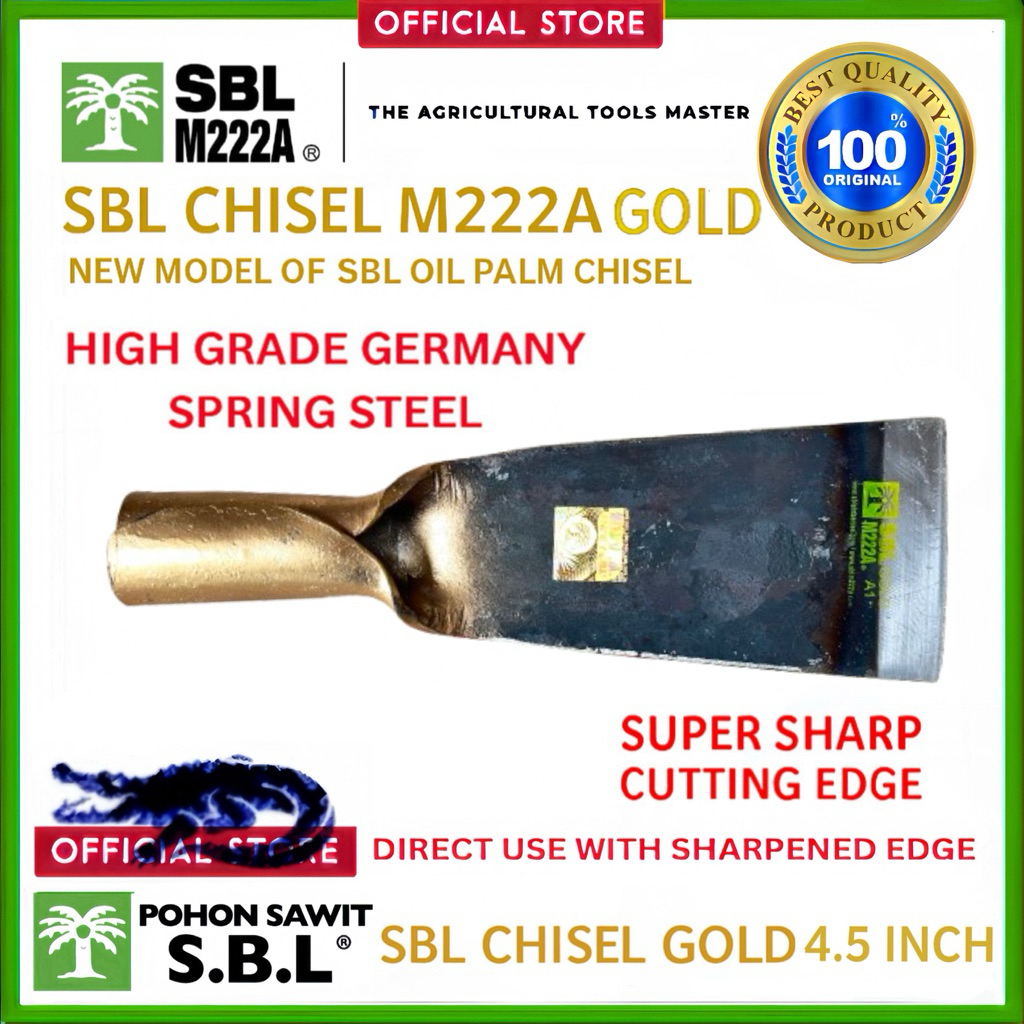 DODOS SBL M222A GOLD PREMIUM UKURAN 4,5 INCH / DODOS SBL M222A ORIGINAL / SBL M222A OIL PALM CHISEL 