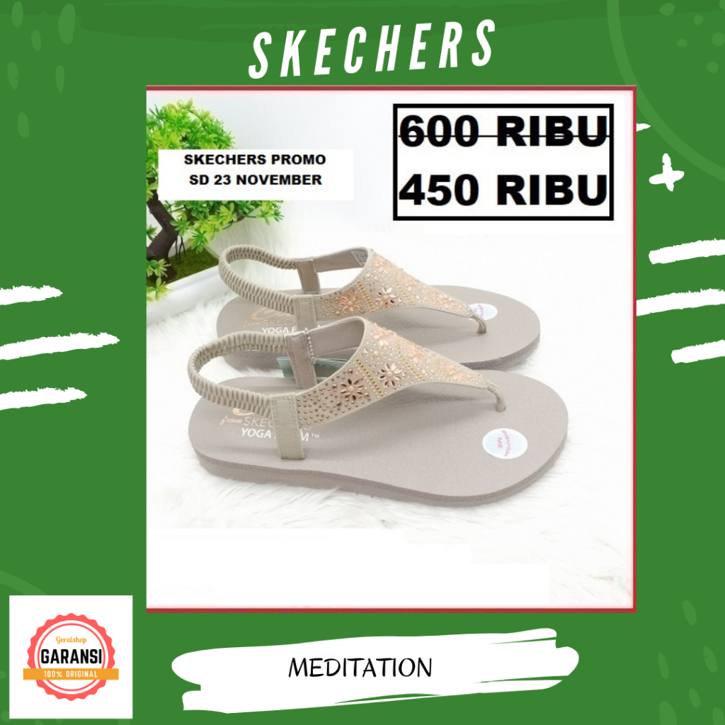 Sandal wanita SKECHERS seri MEDITATION original sale