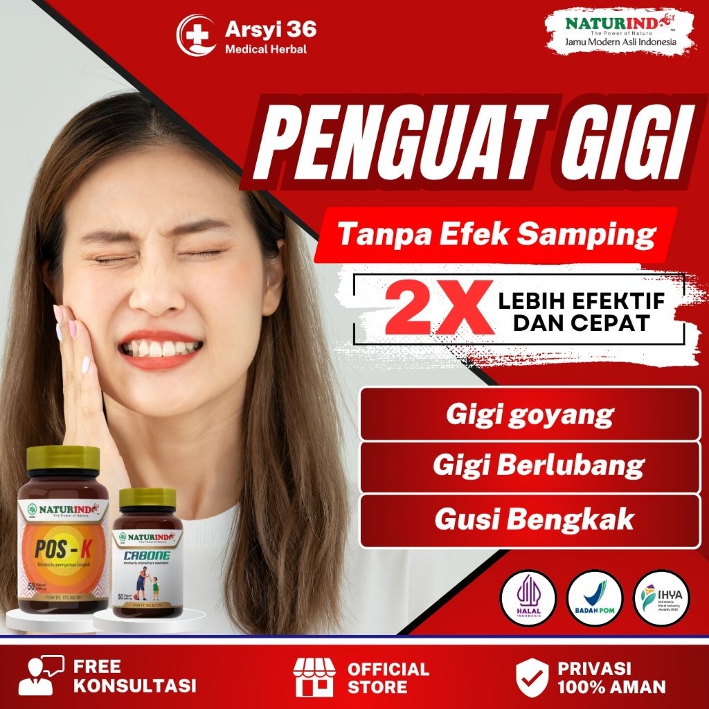 Obat Penguat Gigi Goyang dan Berlubang Herbal Ampuh Cabone Naturindo