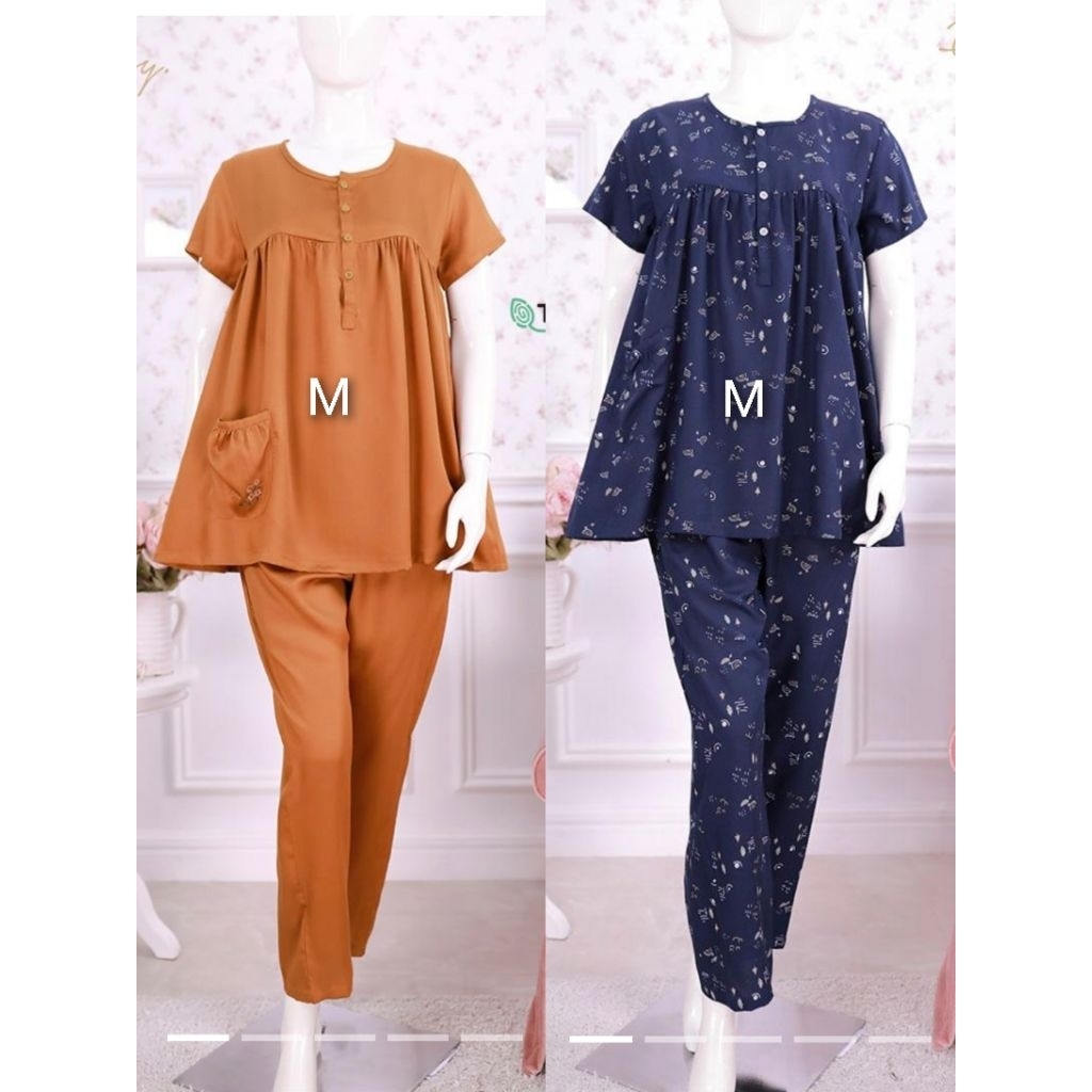 Ditsy official Oktober 2025 , Clea pajamas M , tencel prive terracota pajamas M