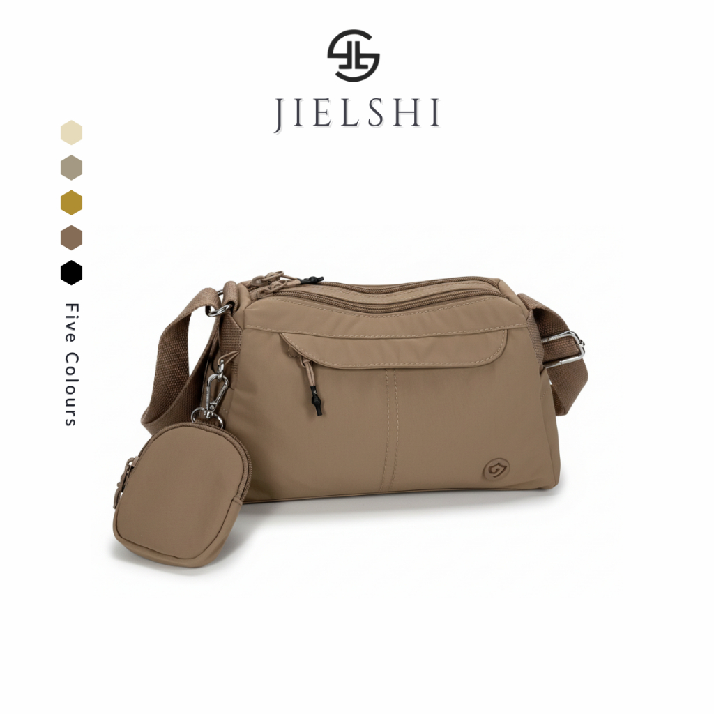 JIELSHI BELINA V9061-J# - Tas Selempang Wanita Terbaru Bahan Parasut Premium Anti Air Bisa COD