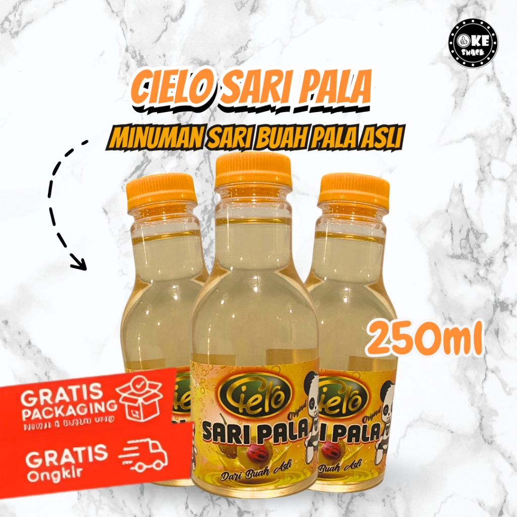 Cielo Minuman Sari Buah Pala Botol Kecil 250ml