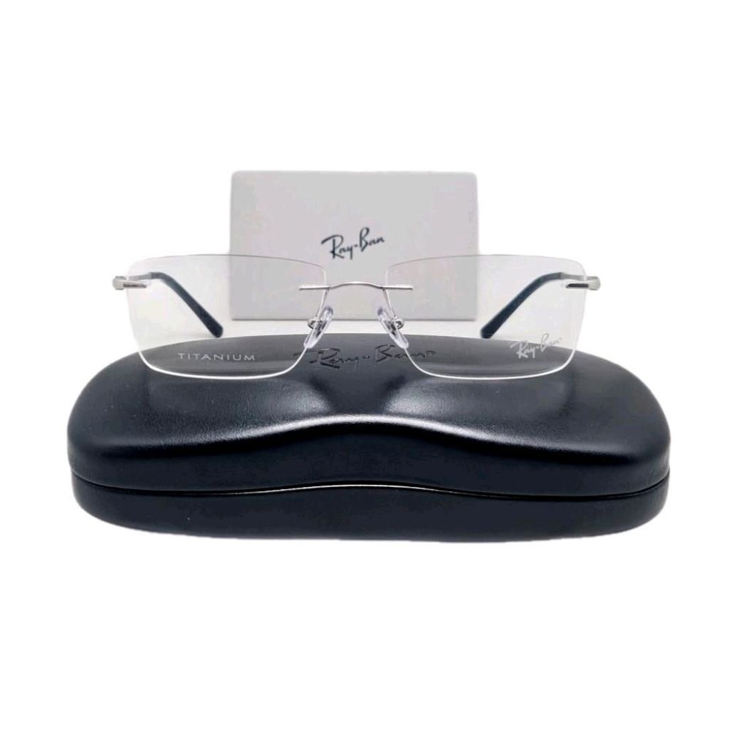 Frame Kacamata Rayban Rimless RB8781D 1032 56-17-145 Titanium Original